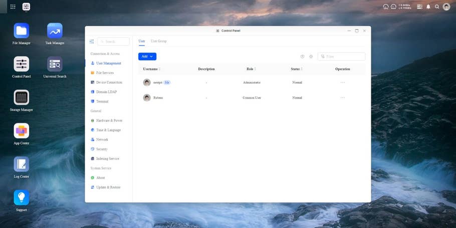 UGOS Pro Control Panel