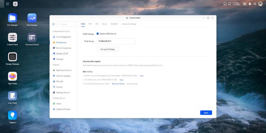 UGOS Pro Control Panel