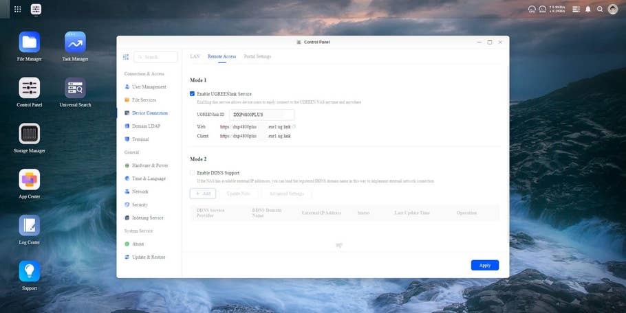 UGOS Pro Control Panel