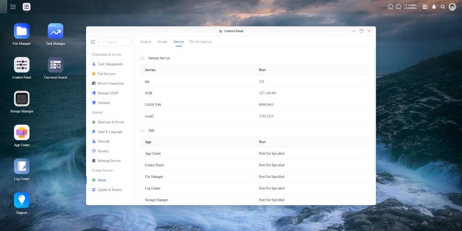 UGOS Pro Control Panel