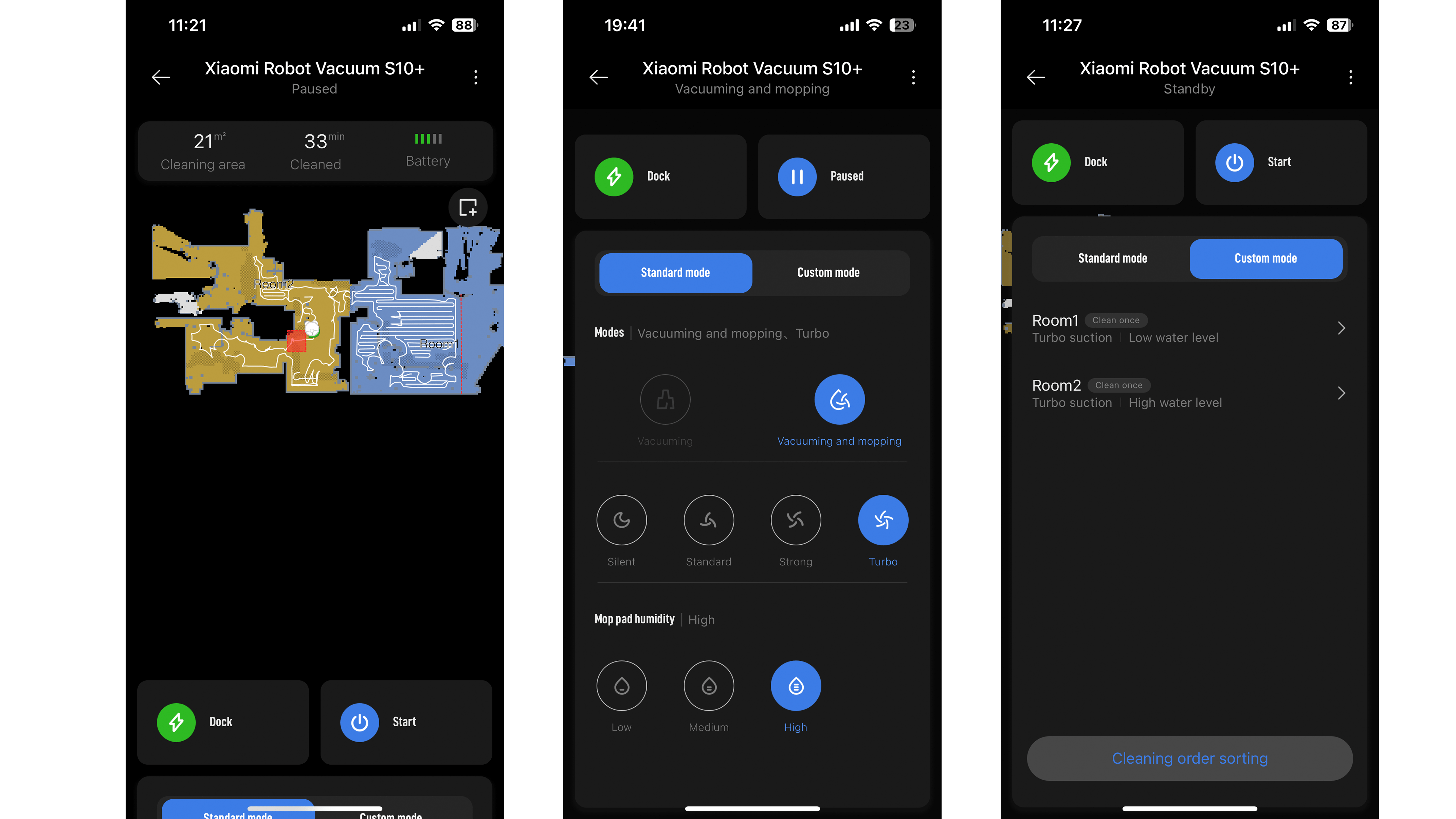 Xiaomi S10+ home app