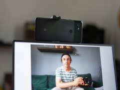 Turn smartphone into webcam via DroidCam app for iPhone and Android