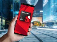 Qualcomm Snapdragon 7+ Gen 2 logo on a concept phone