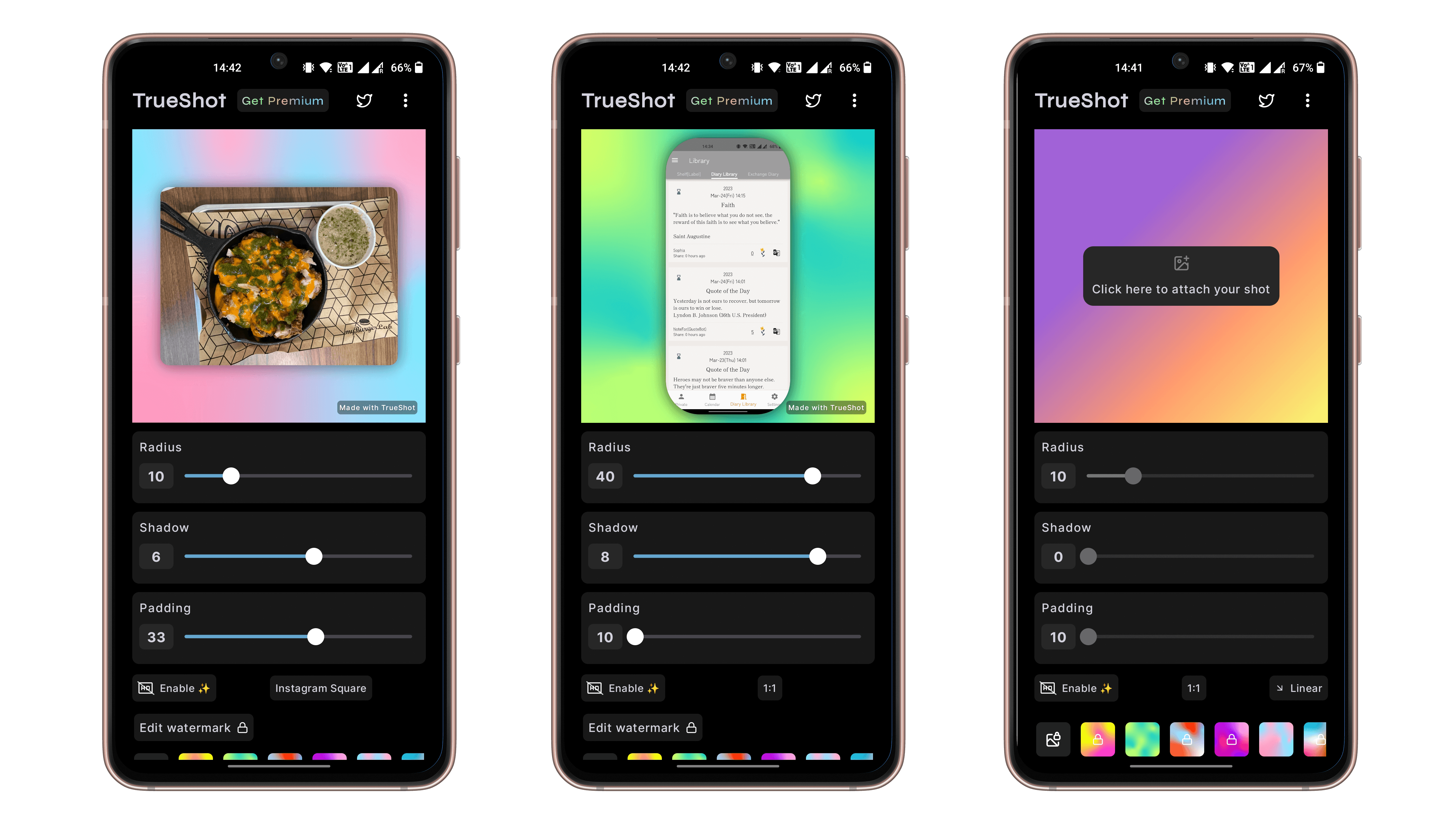 Make unforgettable screenshots with this app.