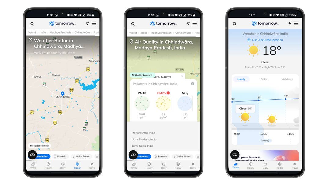 Top 5 apps - Tomorrow.io