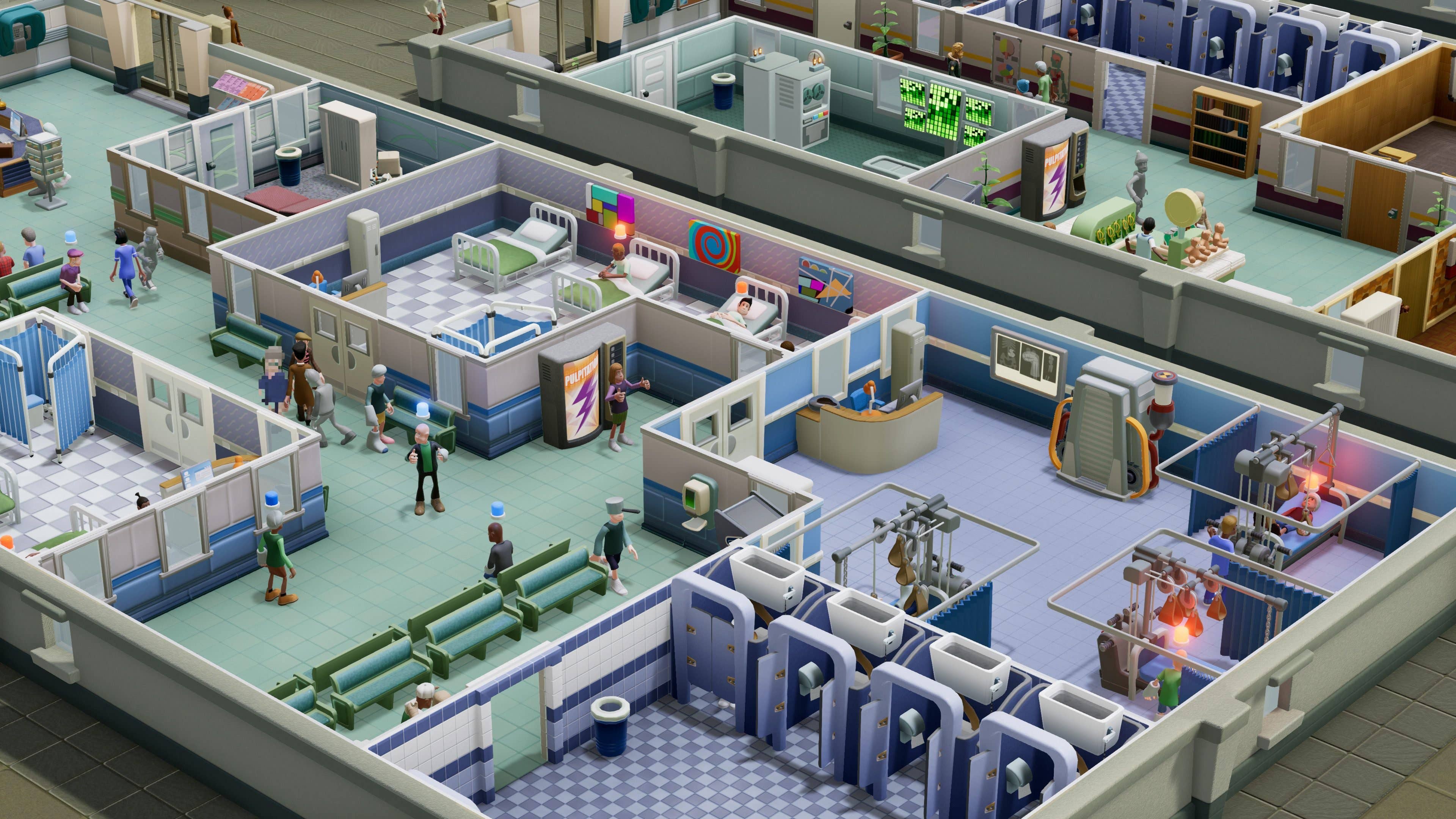 A screenshot of the game Two Point Hospital.