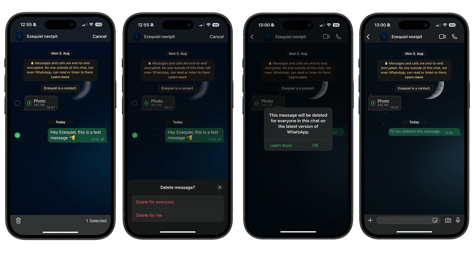 Here's how you delete a WhatsApp message for everyone.