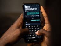 Somebody chatting on WhatsApp app