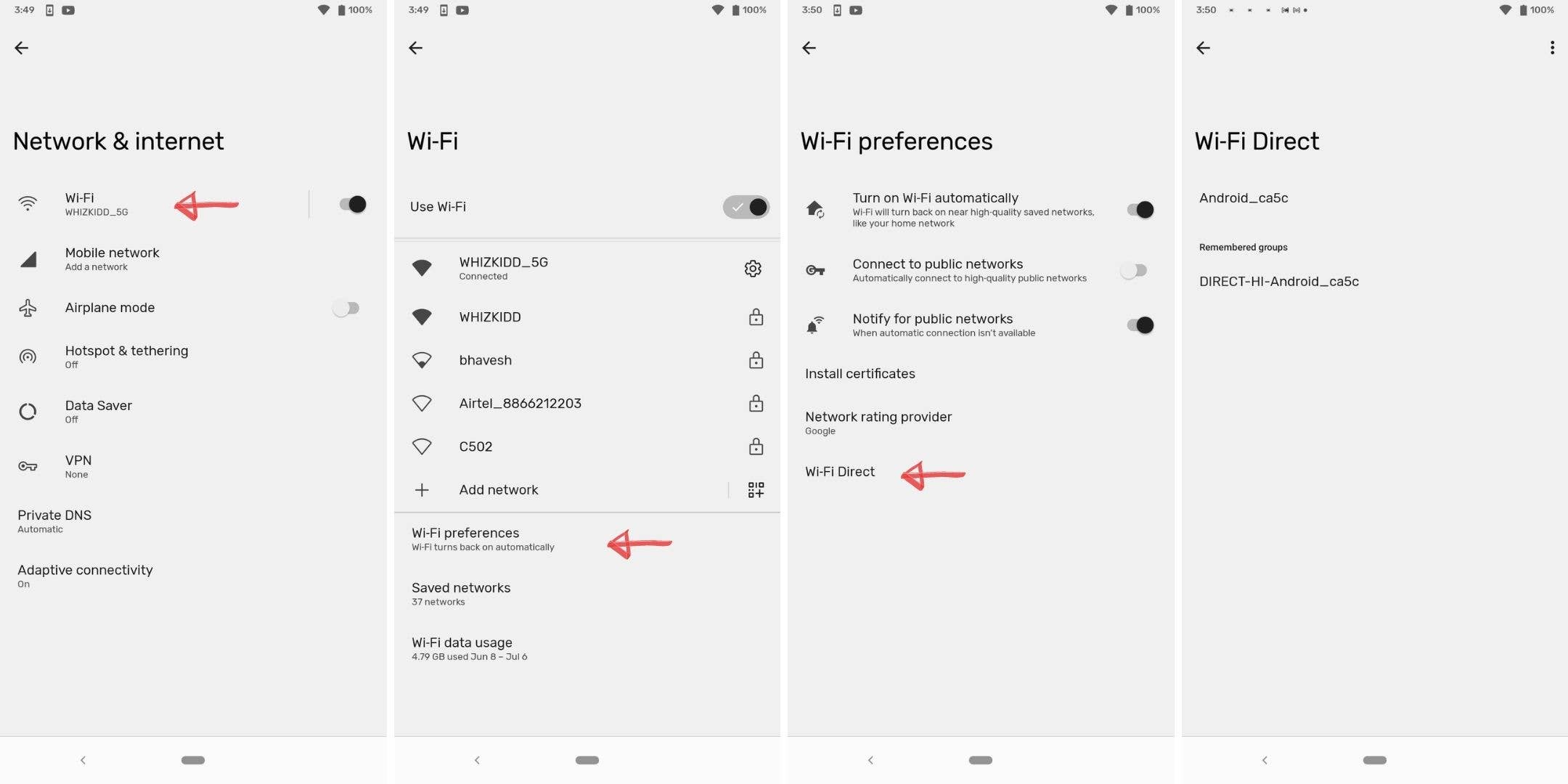 WiFi Direct Android 12