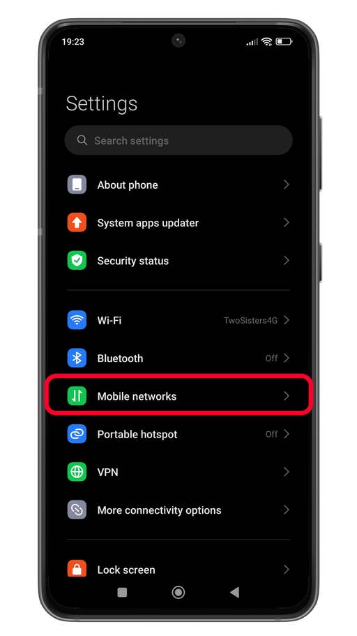 Xiaomi HyperOS connection settings