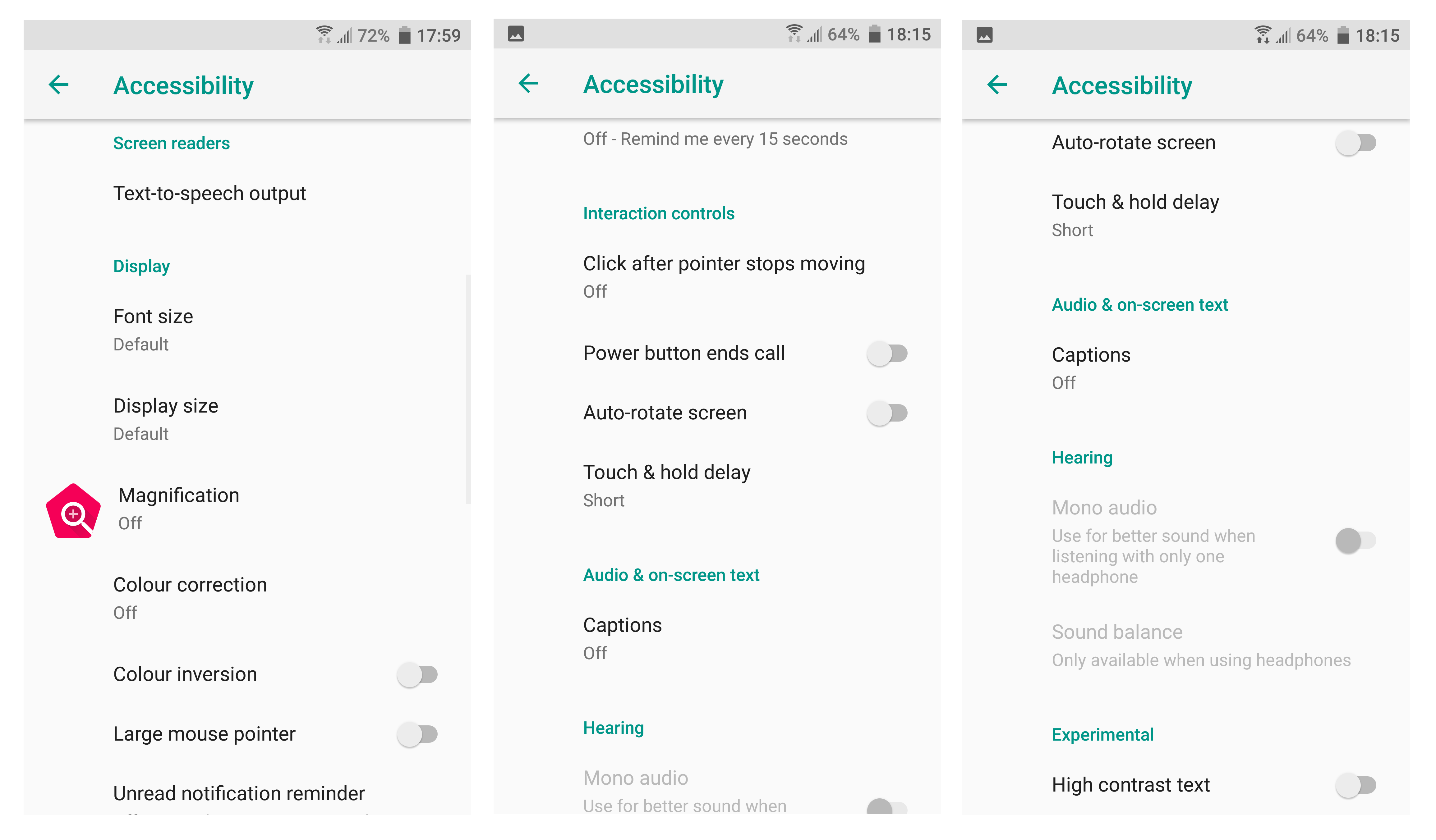 accessibility htc screenshot