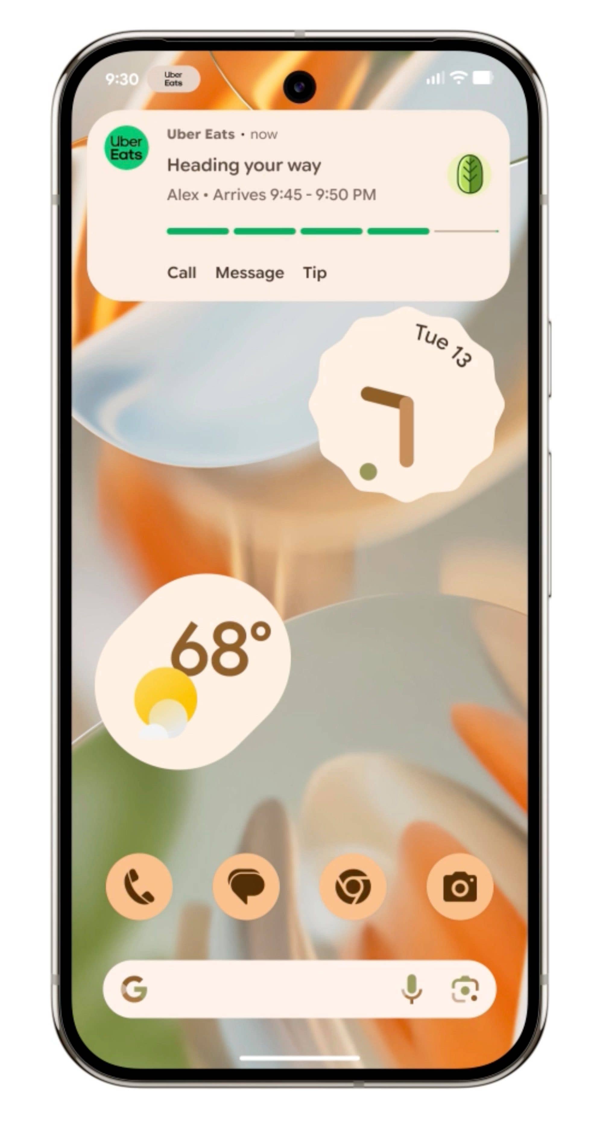 This is what the live notifications in Android 16 look like.