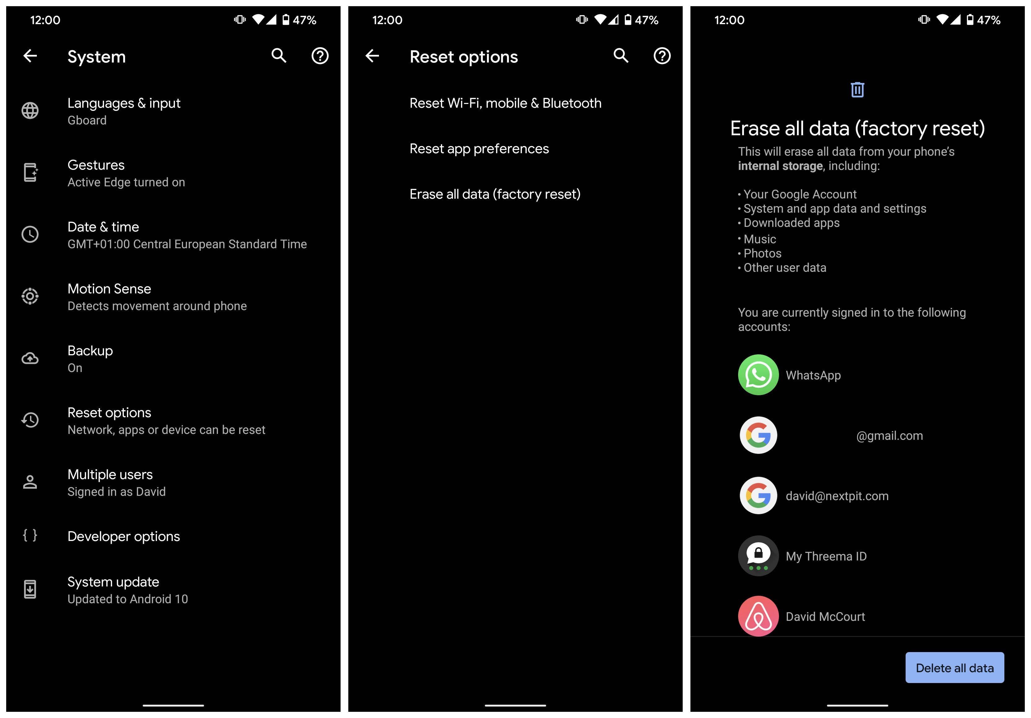 android 10 reset phone2