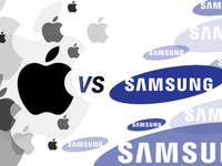Apple vs. Samsung logos
