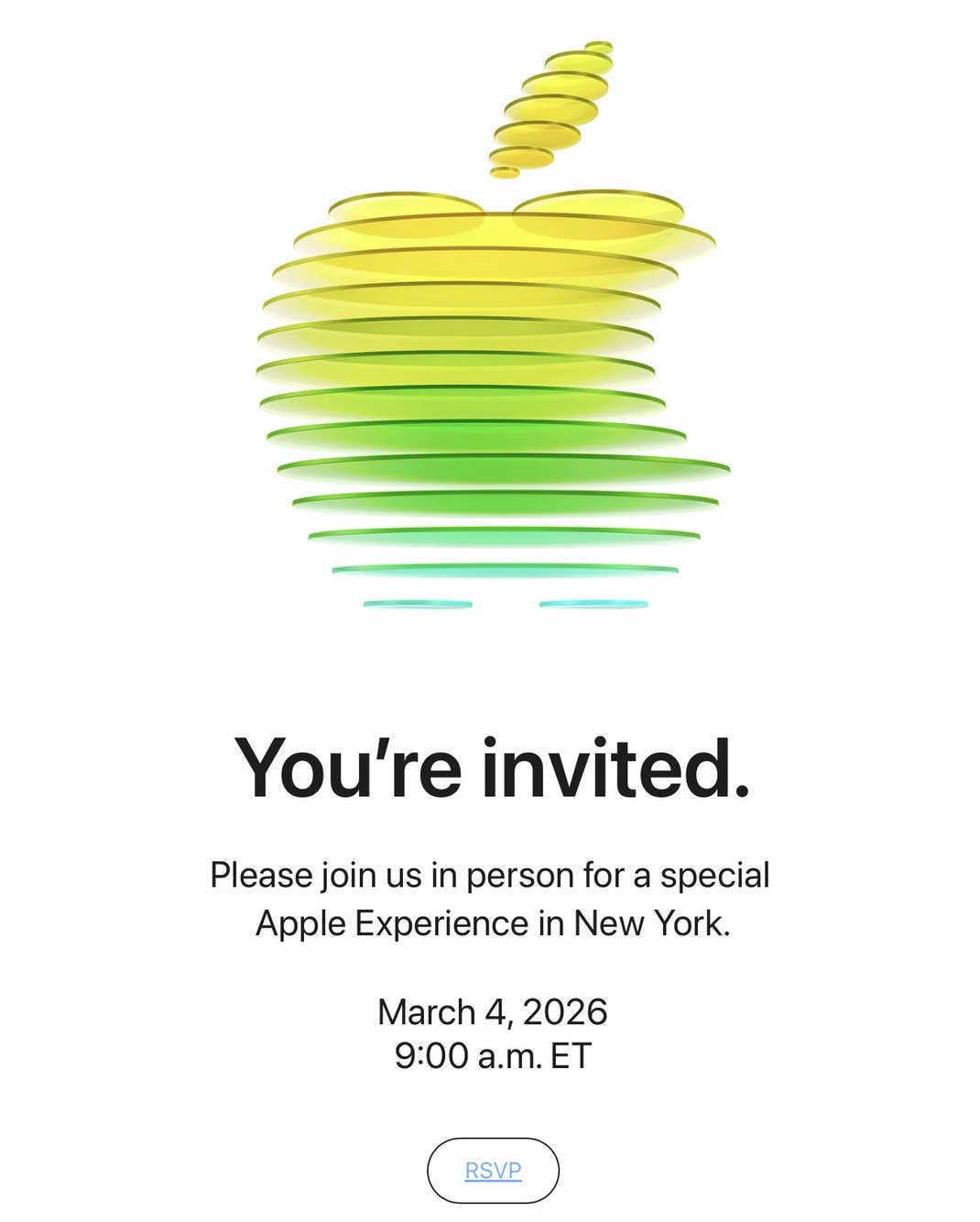 Die vollständige Einladung zur Apple Experience