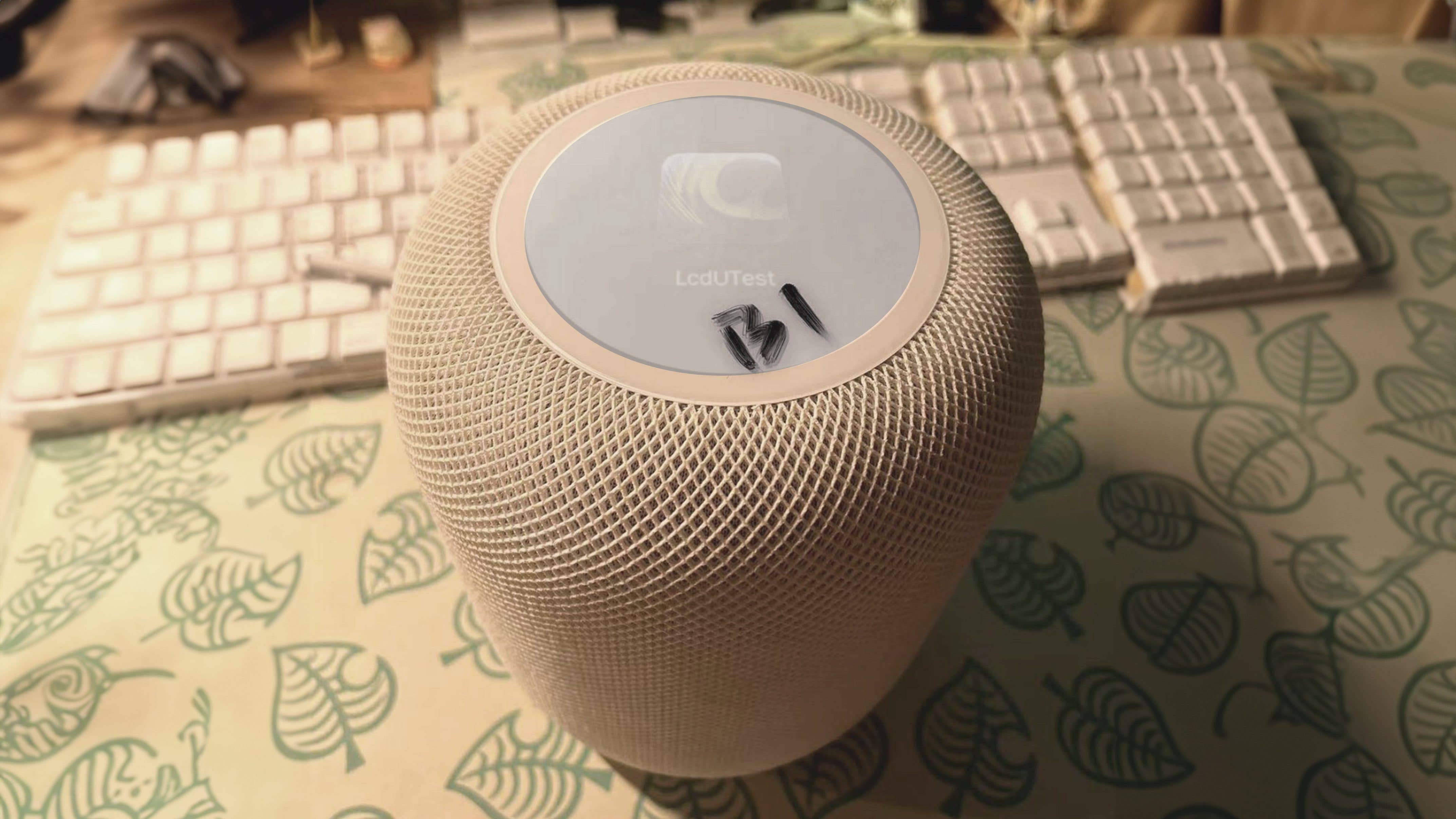 Leaked image of the Apple HomePod 3rd generation on the table
