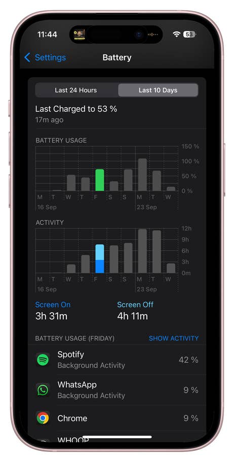 Apple iPhone 16 battery life expectancy.