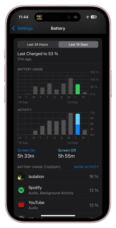 Apple iPhone 16 battery life expectancy.