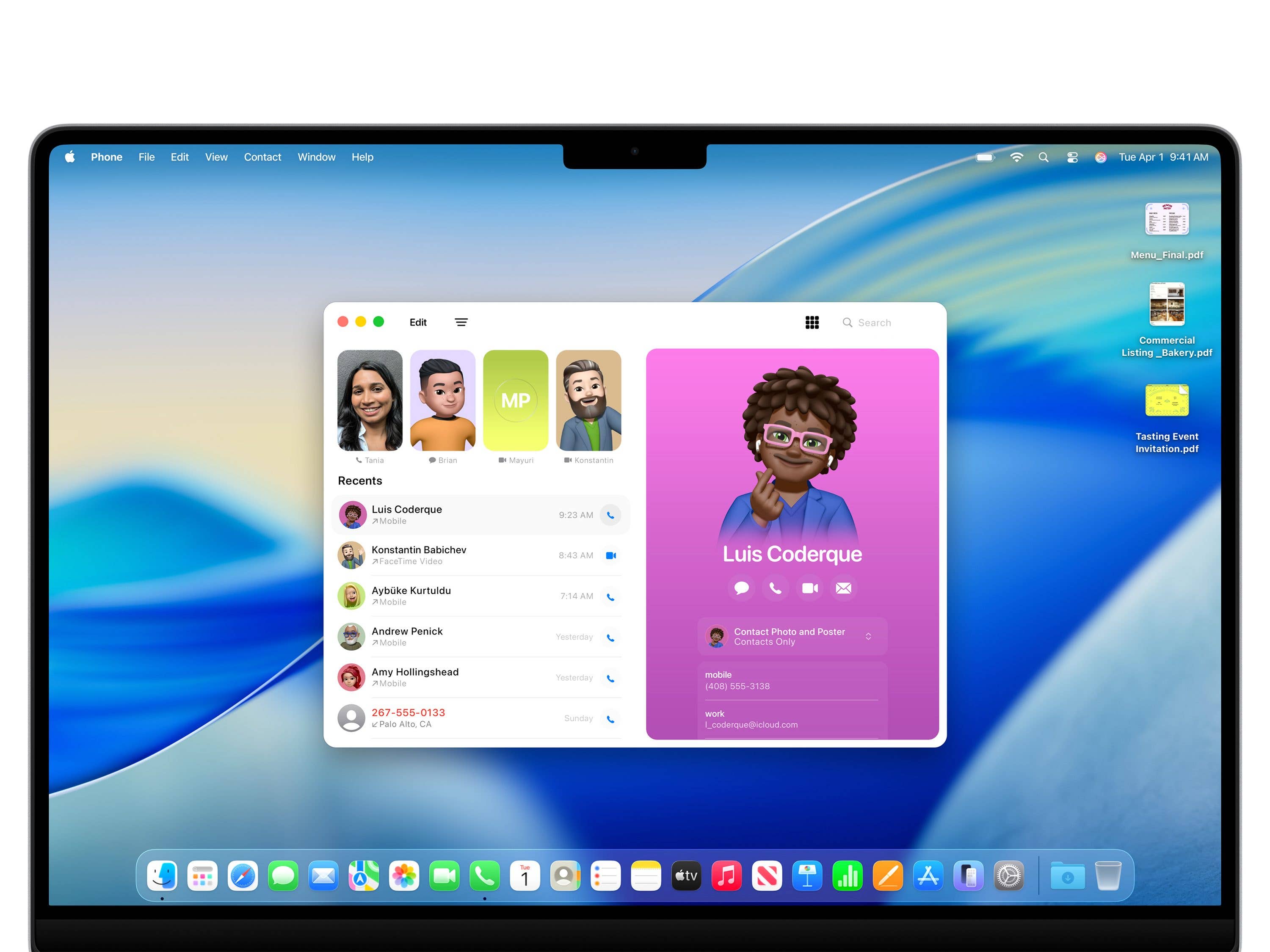 The phone app is now also available on the Mac.