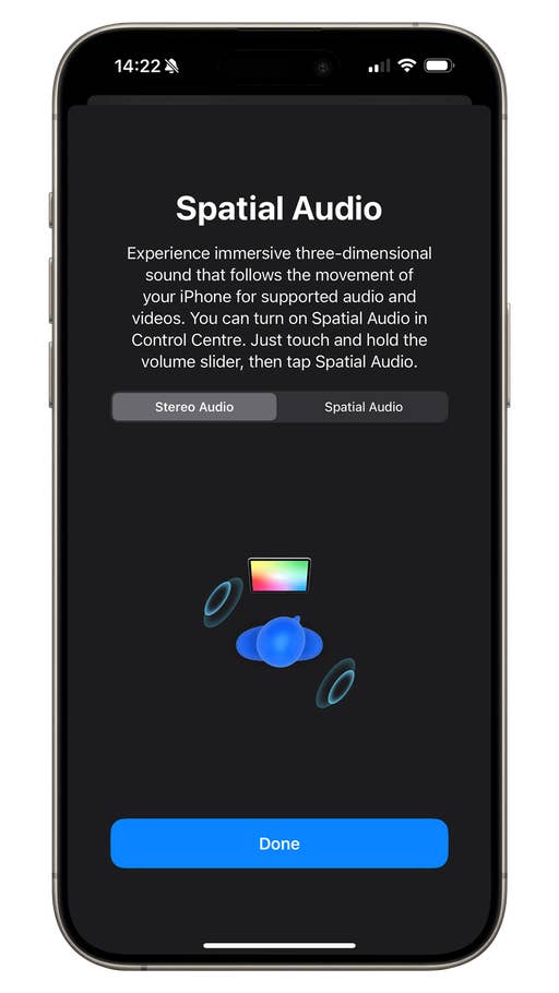 Screenshot of AirPods Max iOS 17 settings with Spatial Audio
