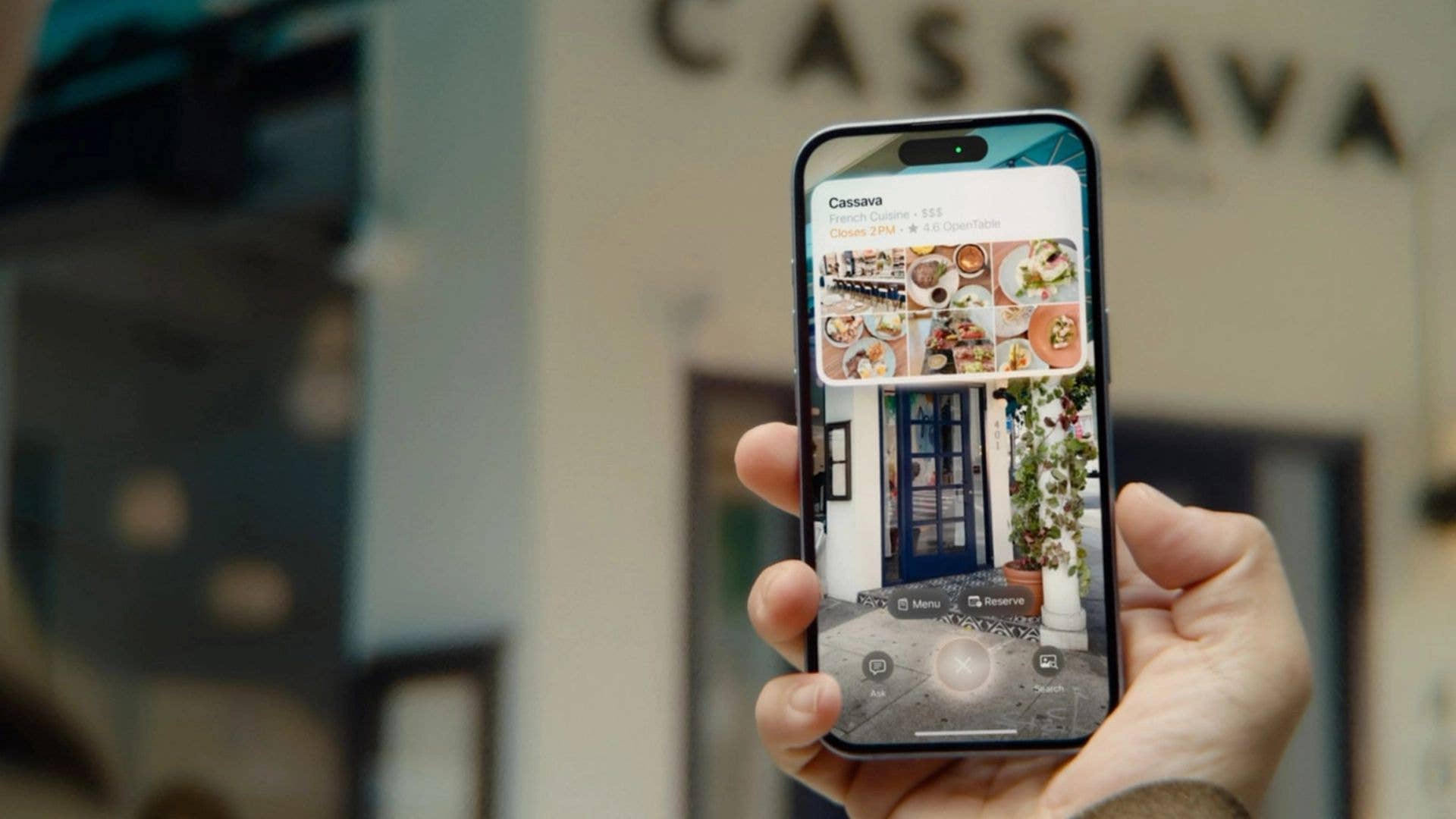 A restaurant is photographed with an iPhone A restaurant is photographed with an iPhone