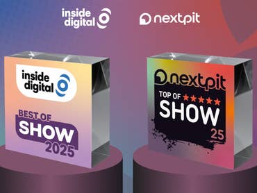 Two award trophies labeled 'Best of Show 2025' and 'Top of Show 25' on a colorful background.