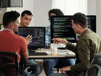 Multiple persons working together
