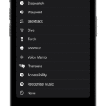 Select which action to launch when pressing Action button Apple Watch Utlrau0027s main Action button list