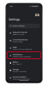 Go to Settings and open Notifications How to see old or deleted app notifications