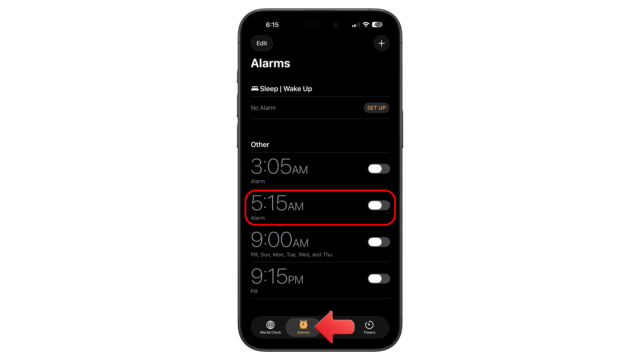 Open the Clock app and navigate to Alarms. iOS guide fixing silent iPhone alarms