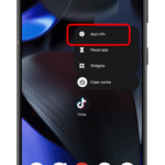 Tap on the App info to see the app archive option. Android smartphone screen showing app options with u0027App infou0027 highlighted.