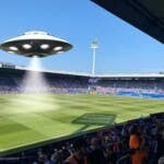 ... and suddenly, there are UFOs all over the Ruhrstadion in Bochum. Samsungu0027s Sketch to Image screenshot.