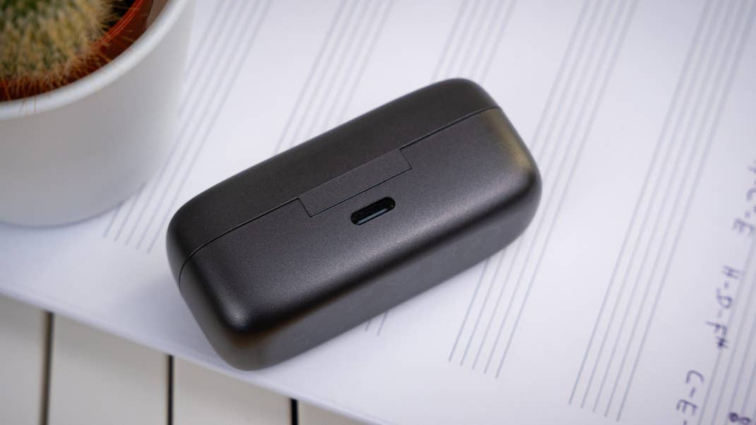 You can charge wirelessly or via USB-C.