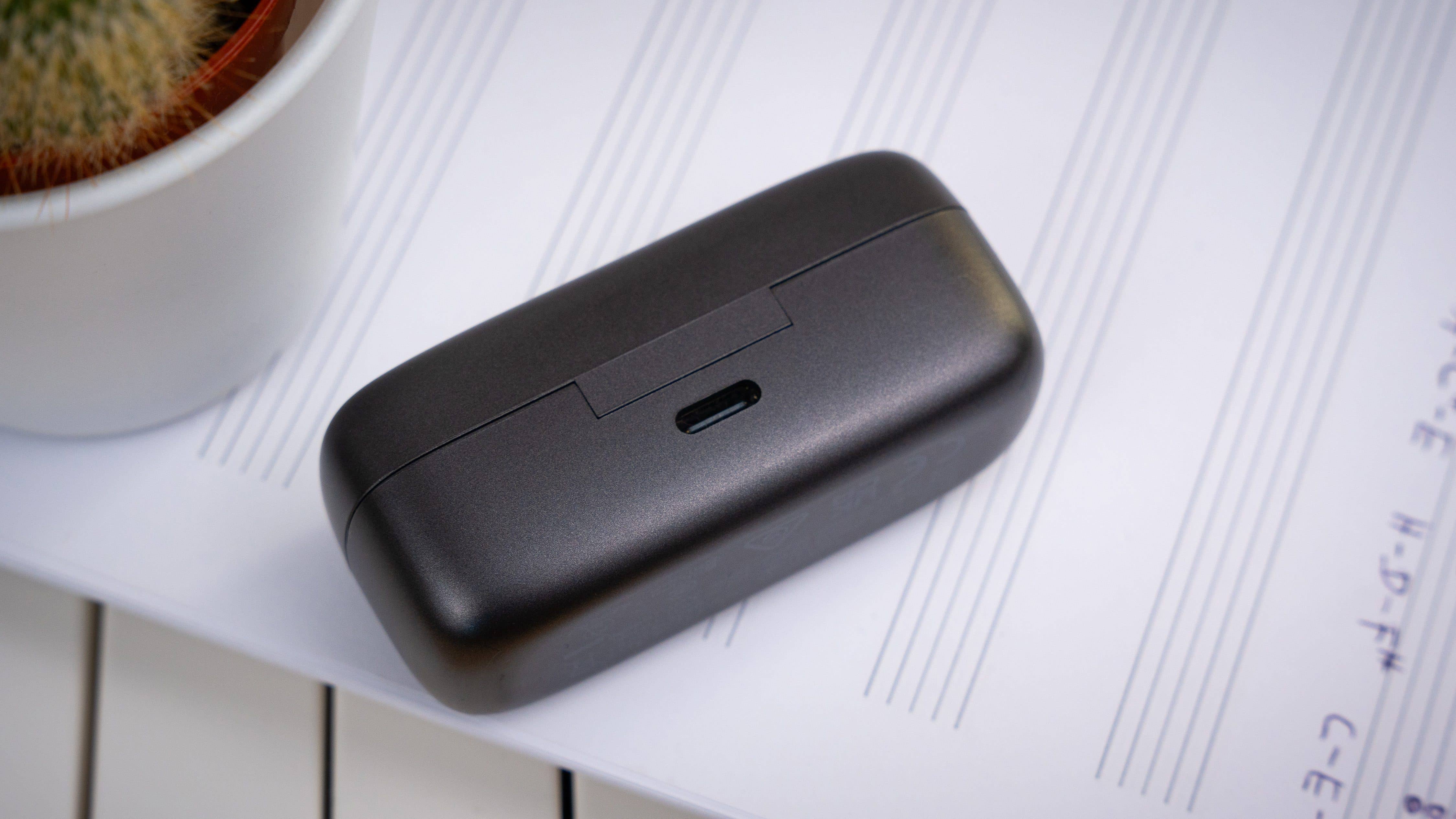 You can charge wirelessly or via USB-C.