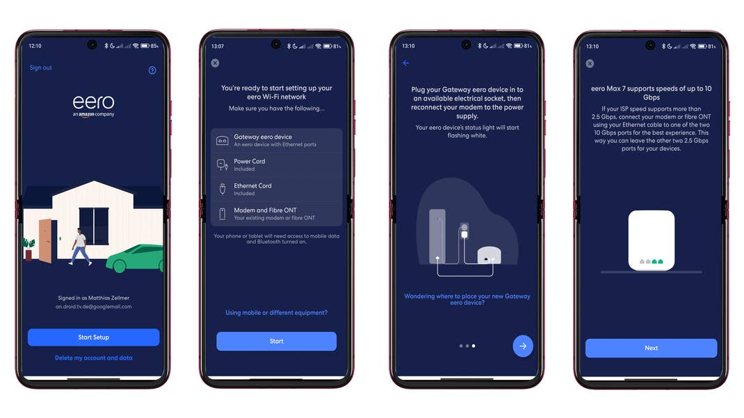 It does not take long to set up the Eero Max 7.