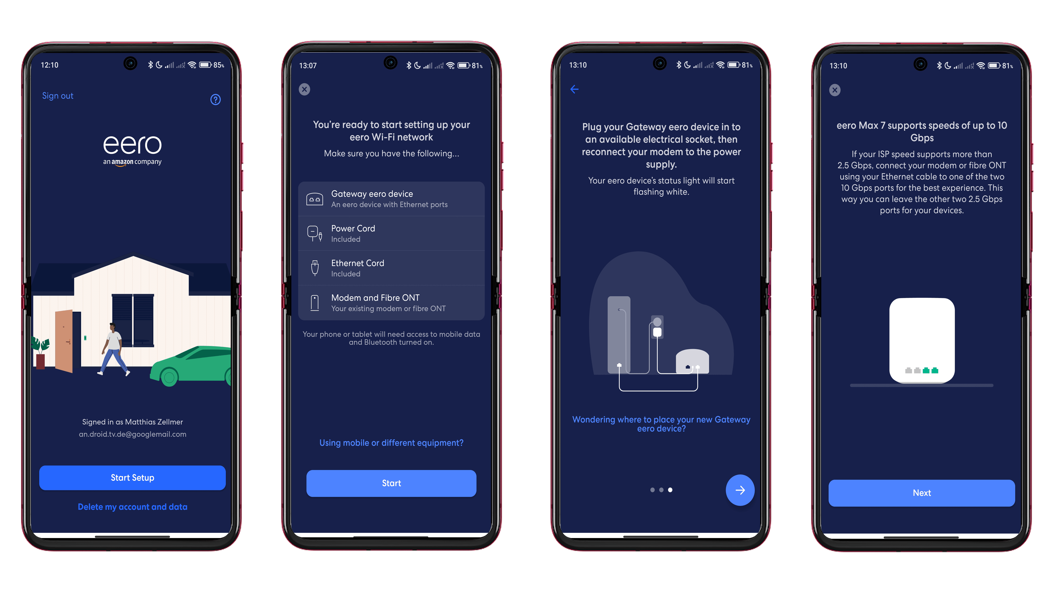 It does not take long to set up the Eero Max 7.
