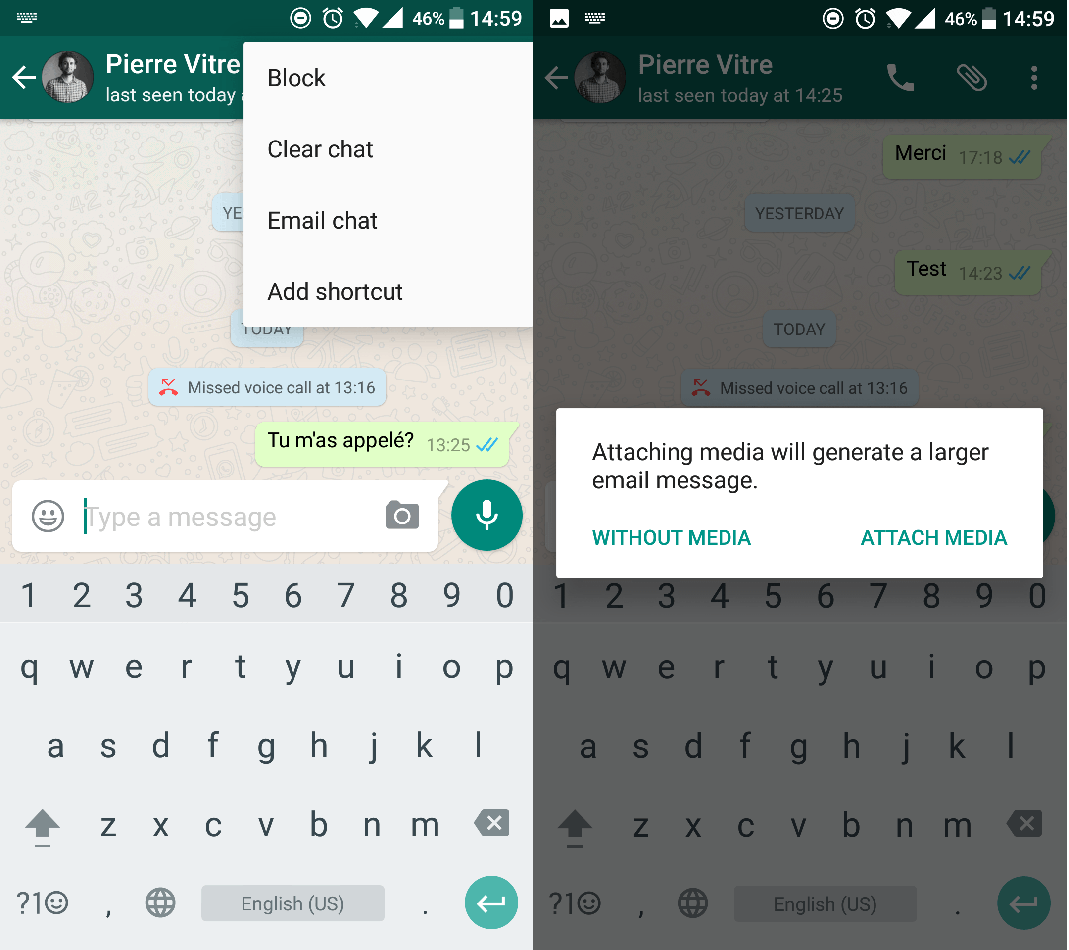 email chat whatsapp