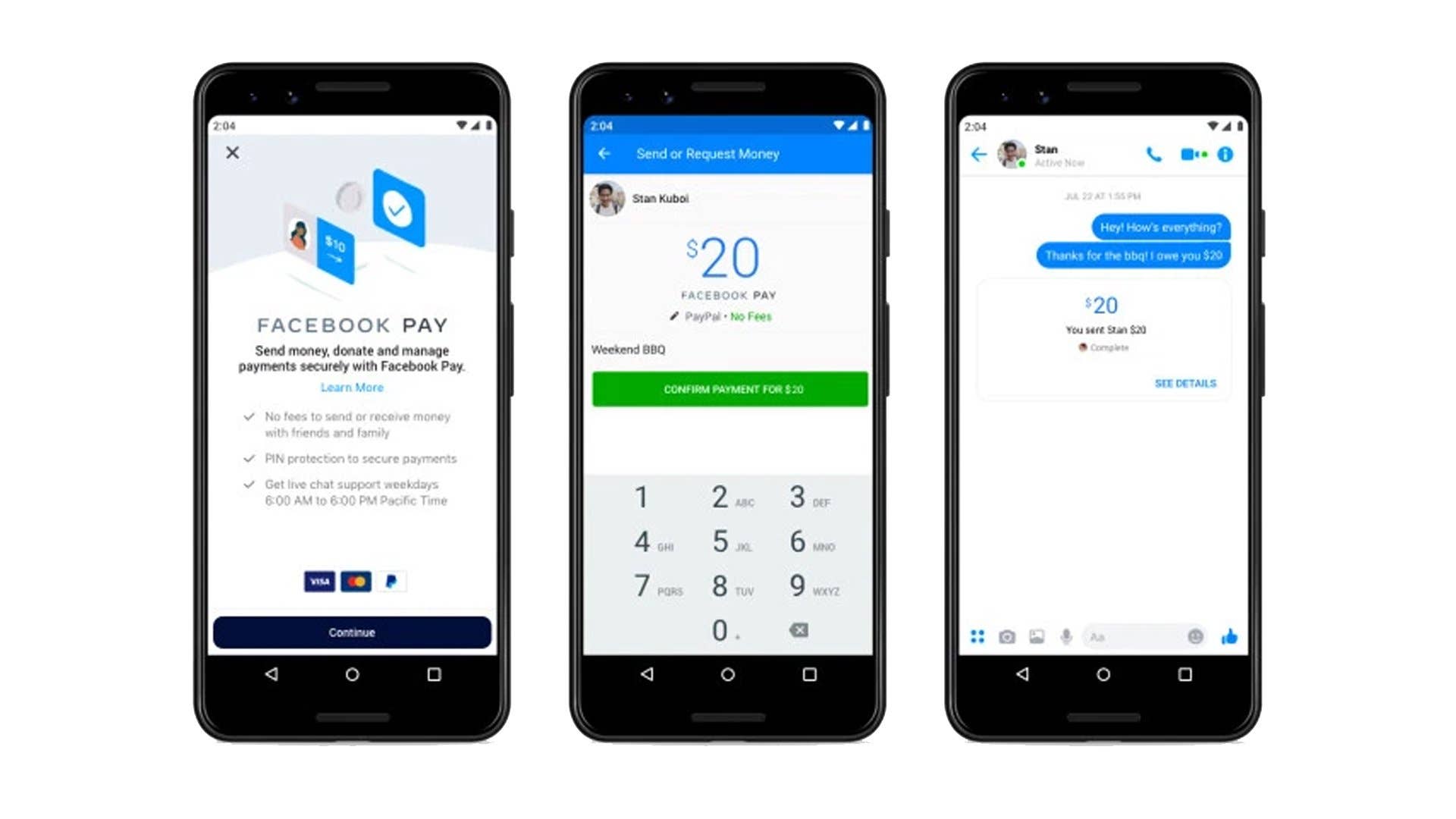 facebook pay screenshots