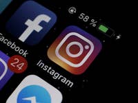 Facebook and Instagram icons on iPhones