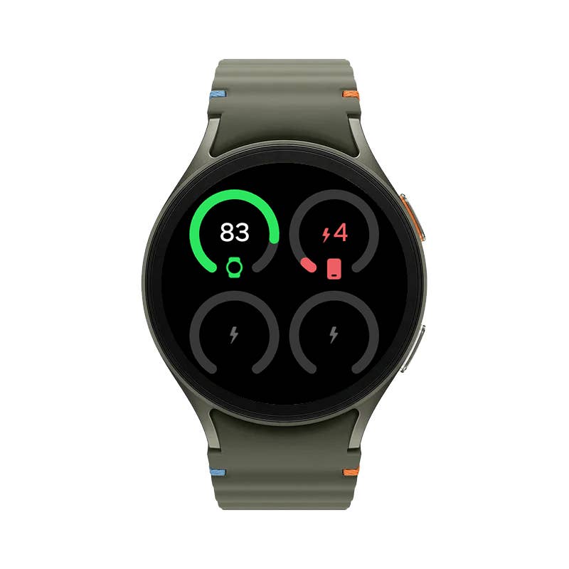 Samsung Galaxy Watch 7 shows health data with green and red indicators.