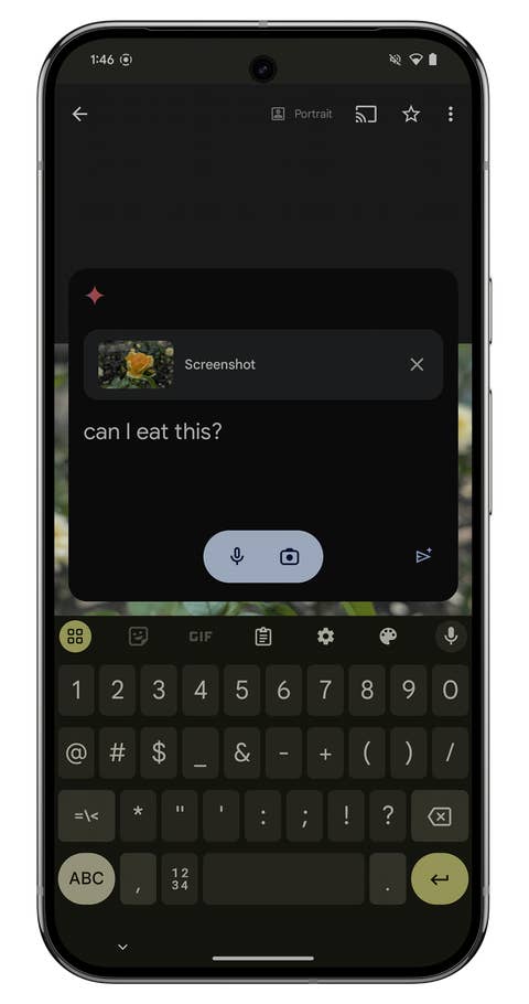 Screenshot of the Google Gemini Nano interface on the Google Pixel 9 Pro XL.