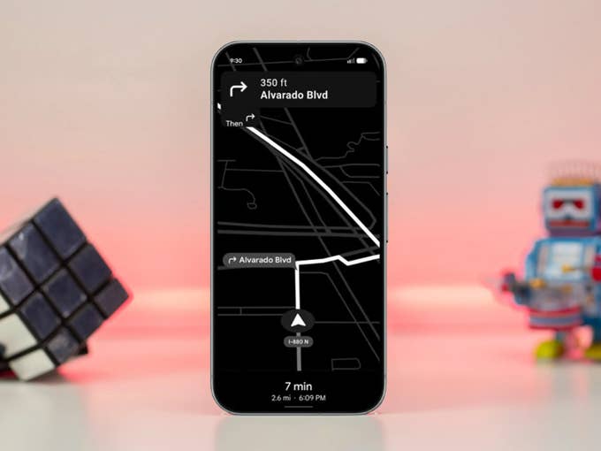 Google Maps power saver mode feature on the Pixel 10