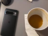 Google Pixel 8 Pro lies on the desk