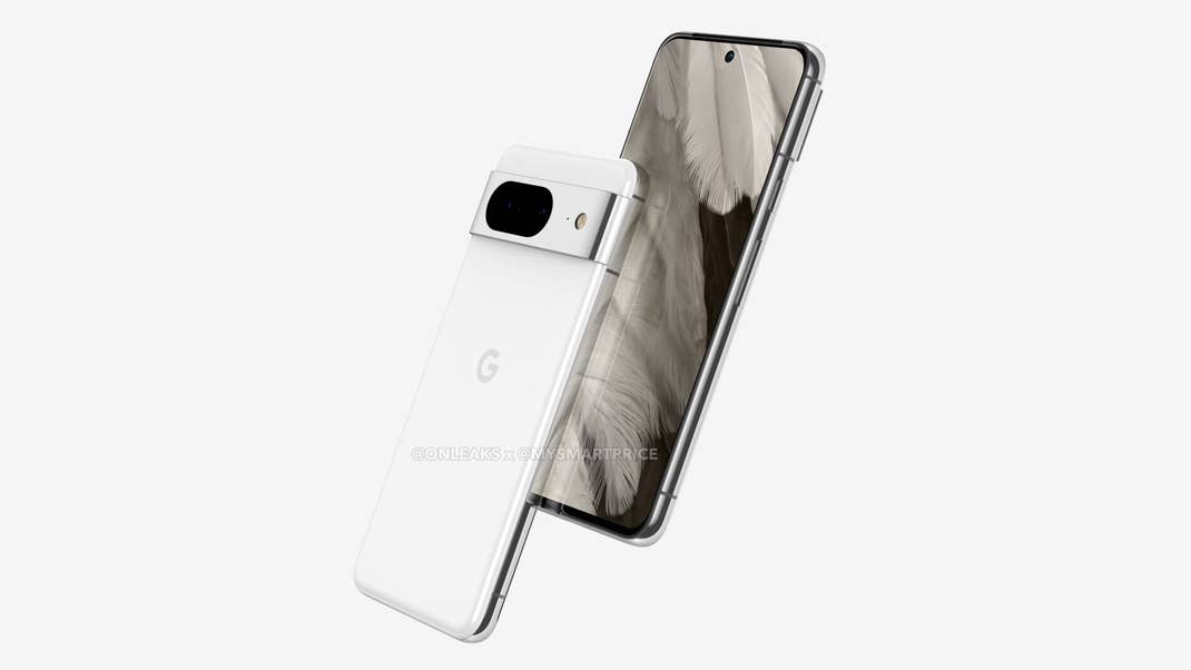 Google Pixel 8 render in white Google Pixel 8