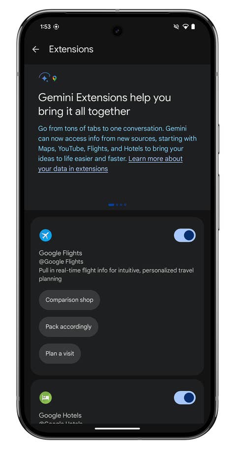 Screenshot of the Google Gemini Nano interface on the Google Pixel 9 Pro XL.