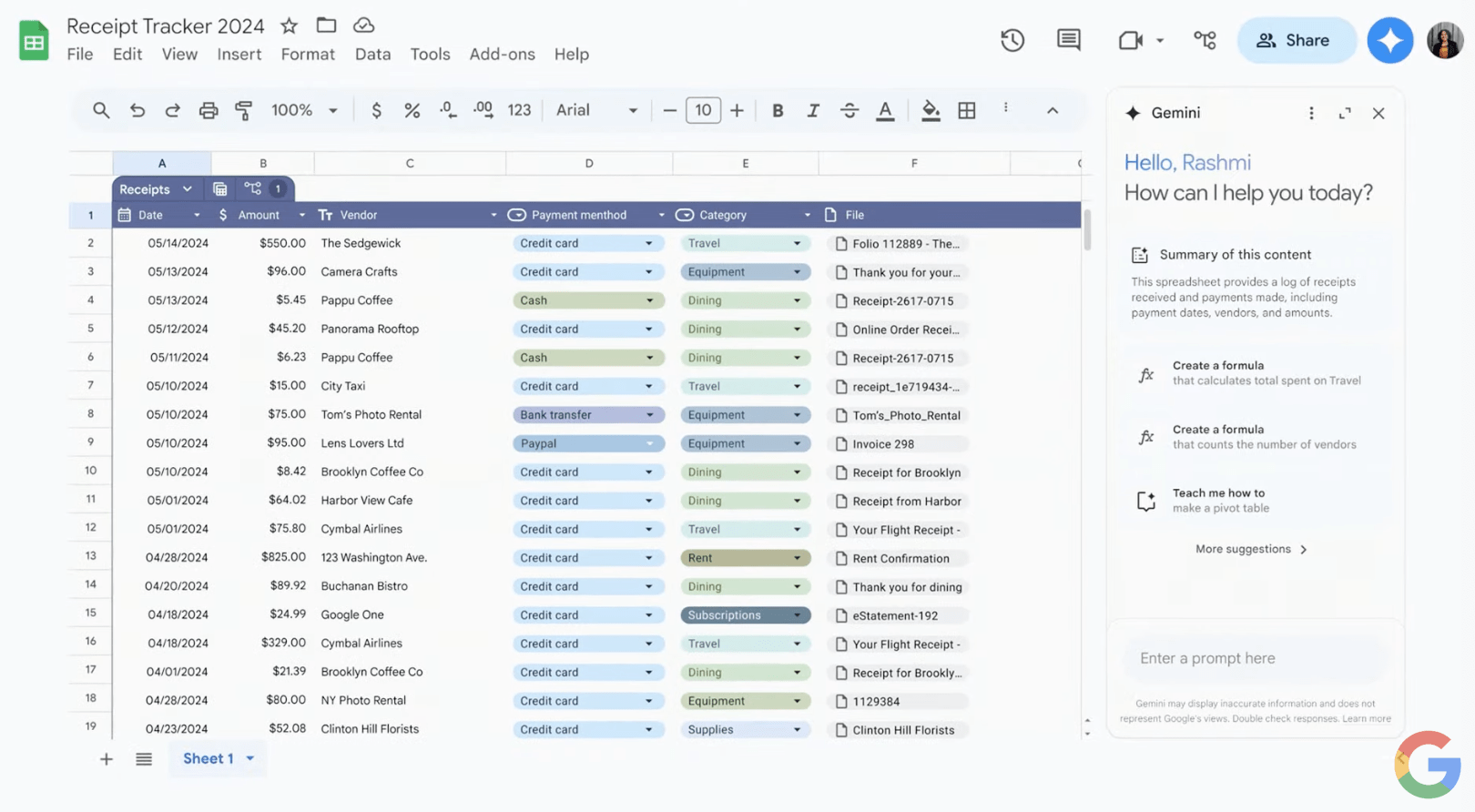 Let AI organize your inbox in a table according to different categories. Let AI organize your inbox in a table according to different categories.