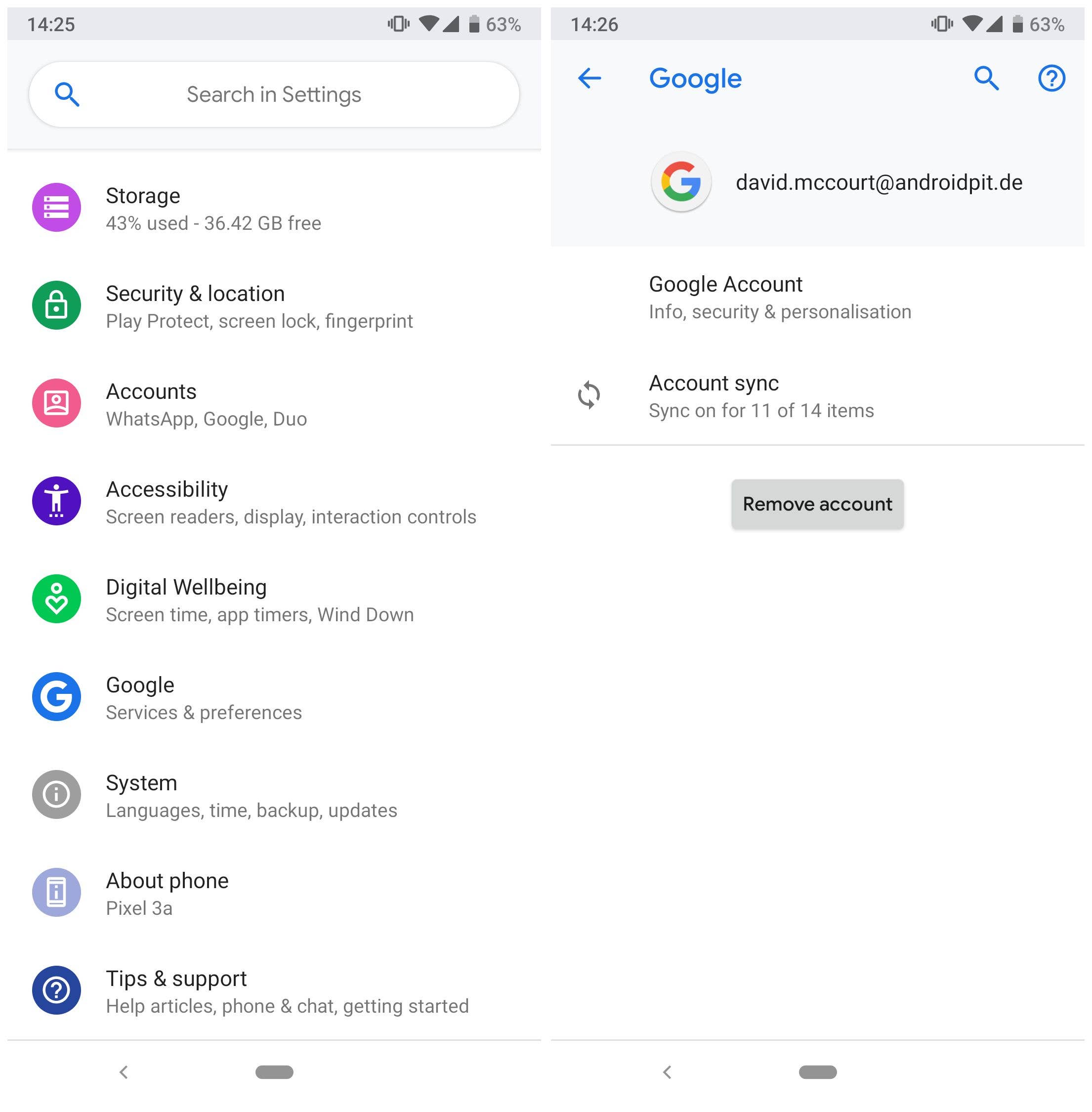 You should see your Gmail where the blank white line is. You should see your Gmail where the blank white line is.