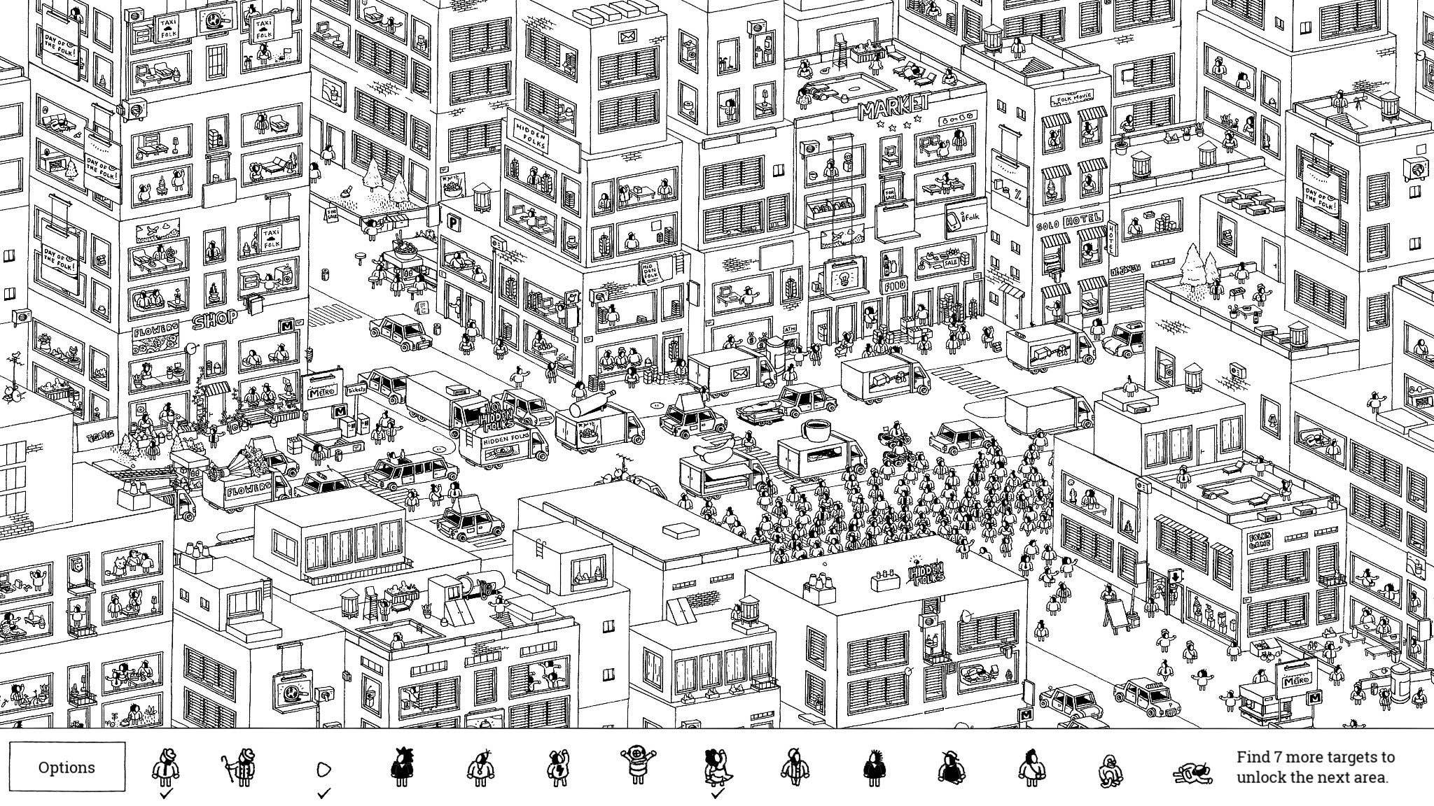 A screenshot of the game Hidden Folks.