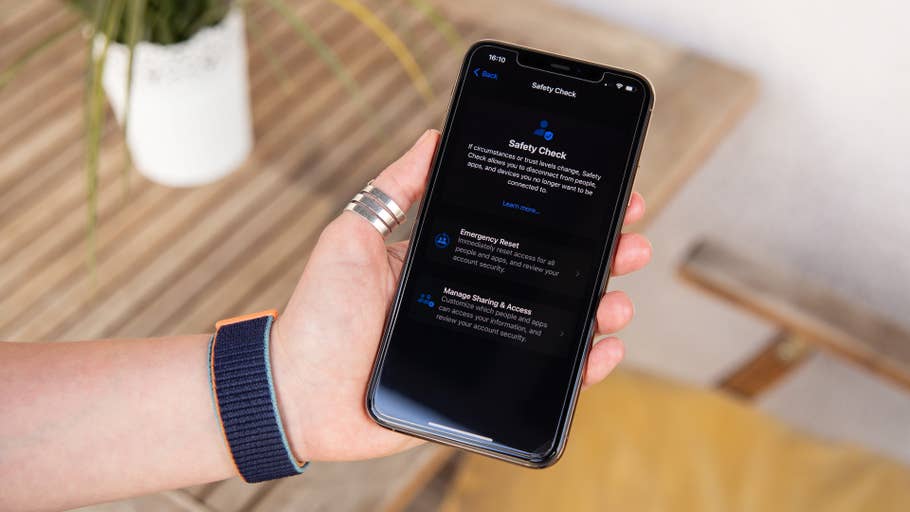 The Safety Check feature screen explaining each option