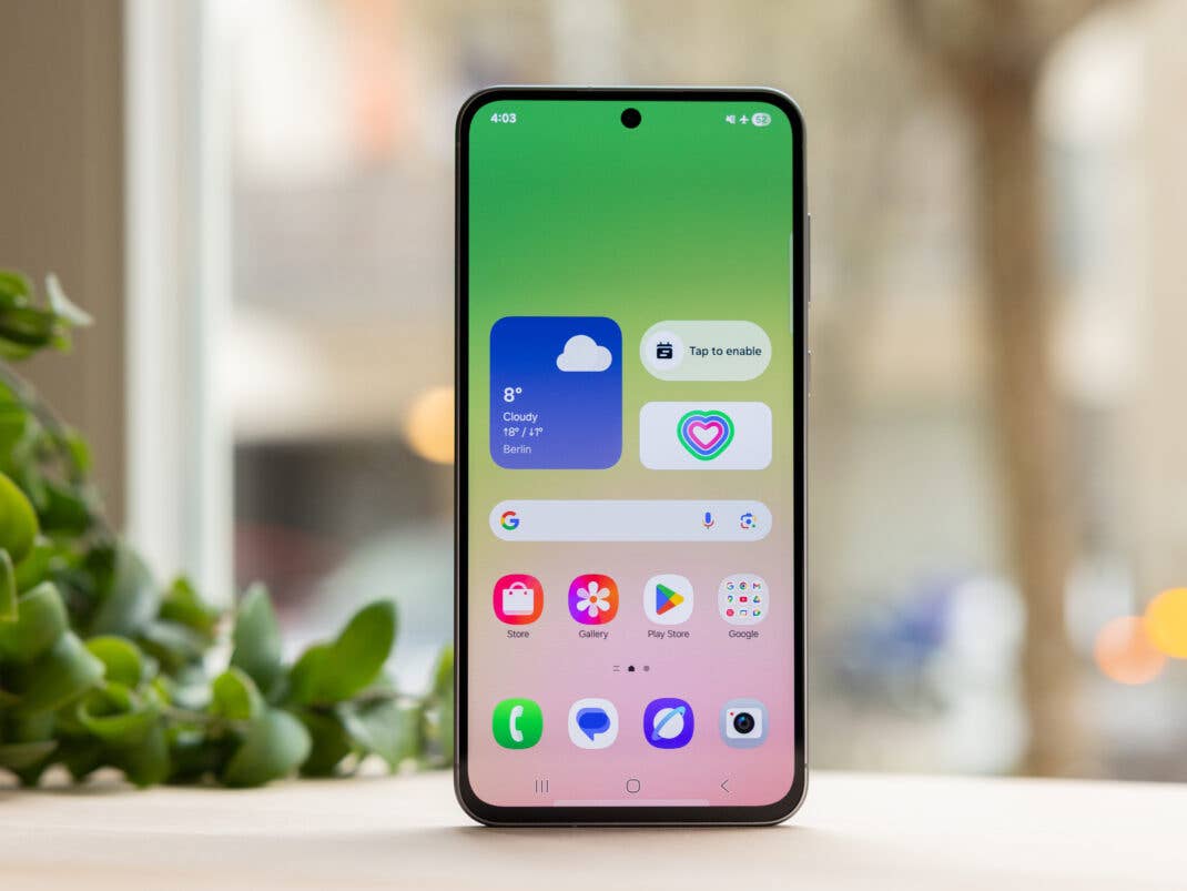 The display of the Samsung Galaxy A56